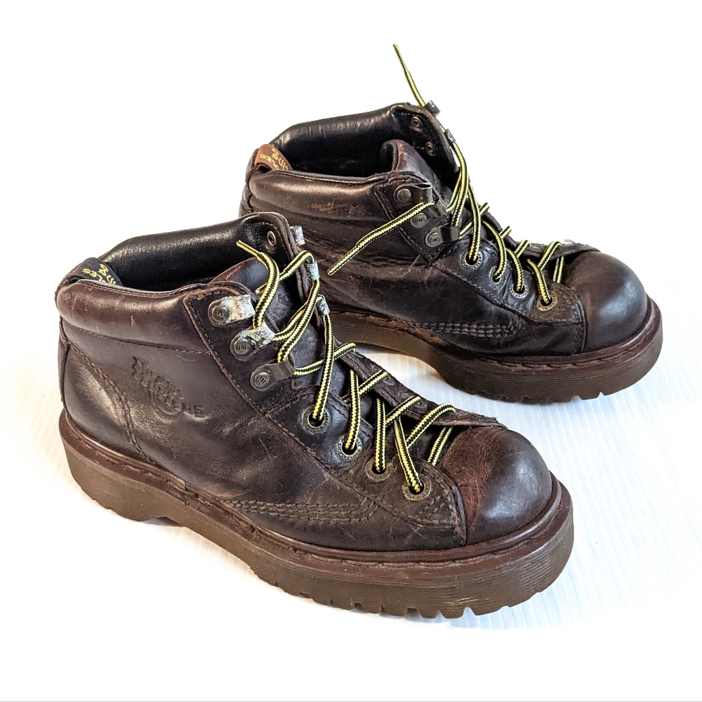 DOC MARTENS 8287 Vintage MIE chunky chonky high top brown leather hiking boots